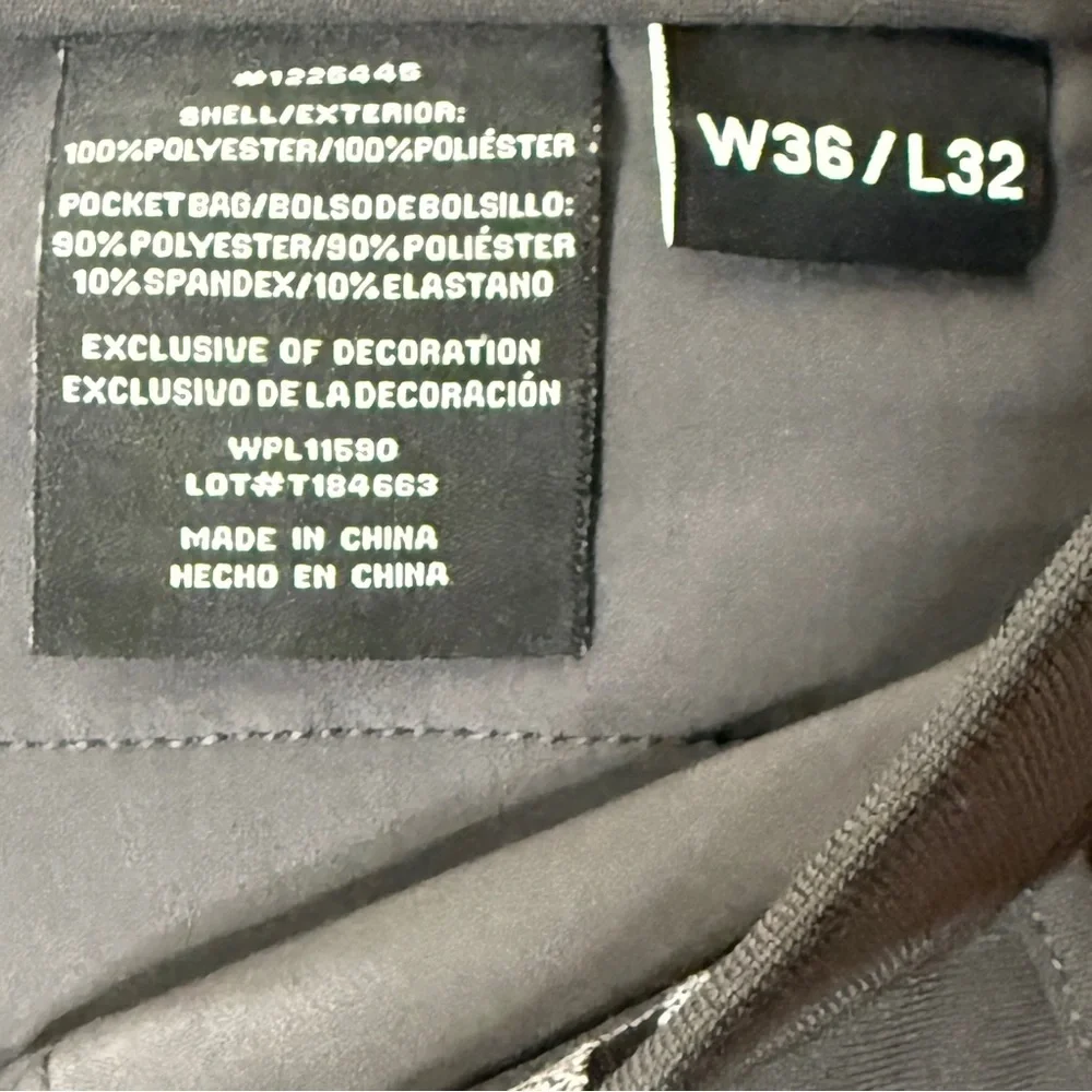 32‎ Degrees Performance Pants Men's W36 L32 Gray Stretch Lightweight NWOT